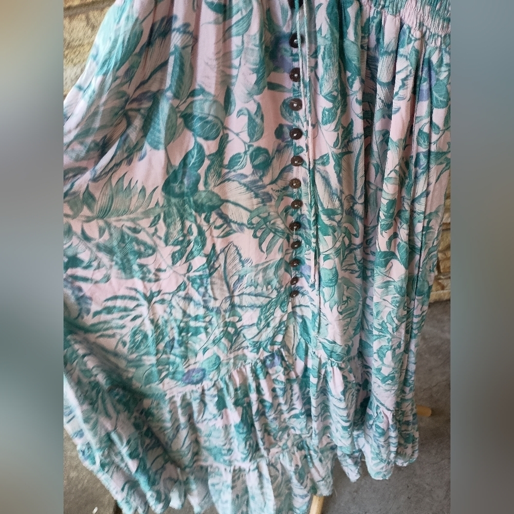 Olivaceous Floral Blue and White Maxi Dress_Large - Picture 7 of 10